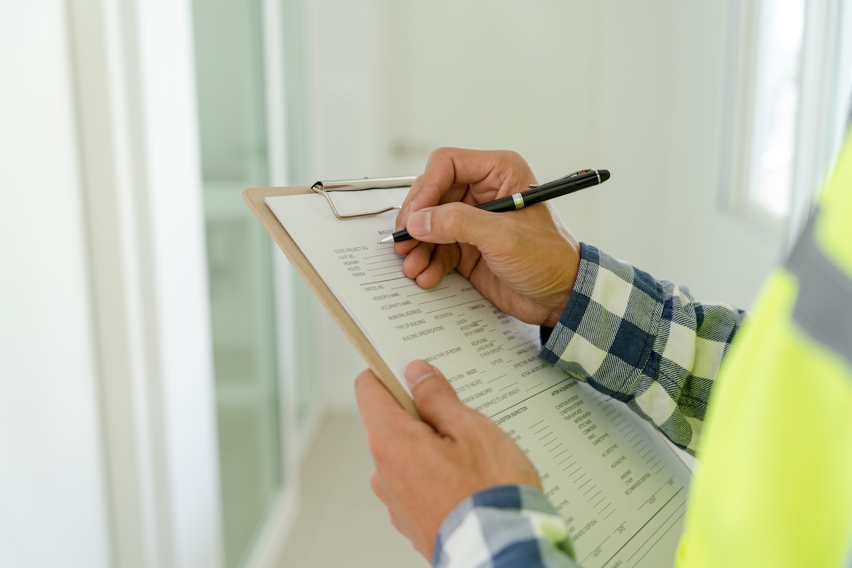 An inspector checklist used in residential facility inspections